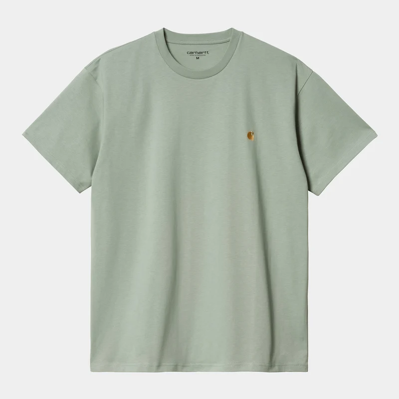 Carhartt WIP Chase kortärmad t-shirt för män - Glasaktig kricka