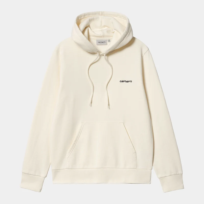 Carhartt WIP Herr Script Broderi Sweat Hoodie - Vax / Svart