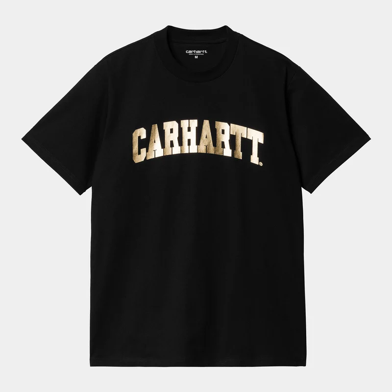 Carhartt WIP Universitet T-shirt för män - Svart / Guld