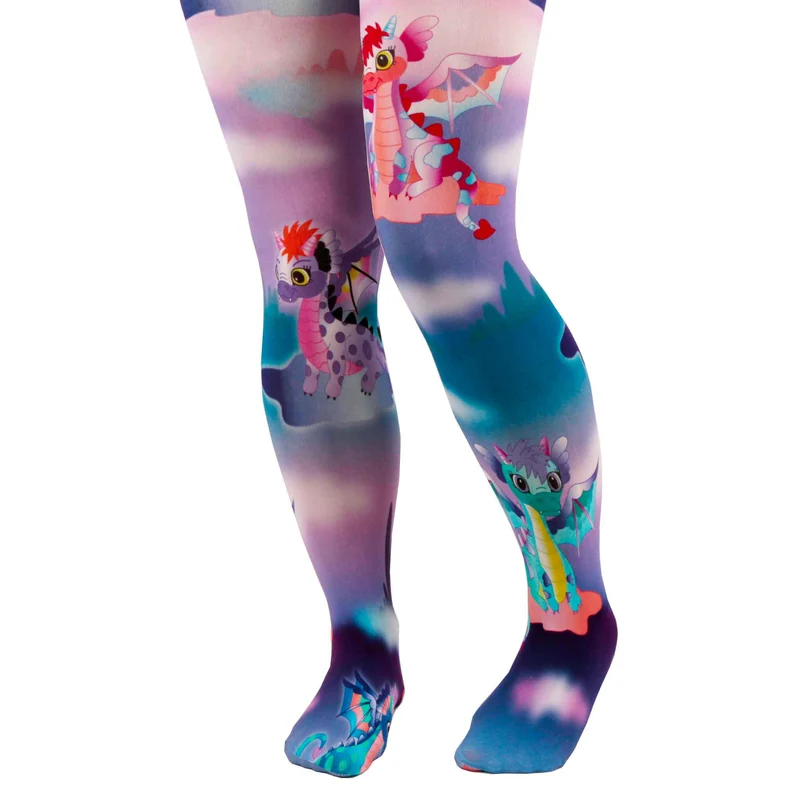 Irregular Choice Dragons & Fire Dragon Daydream Tights för kvinnor