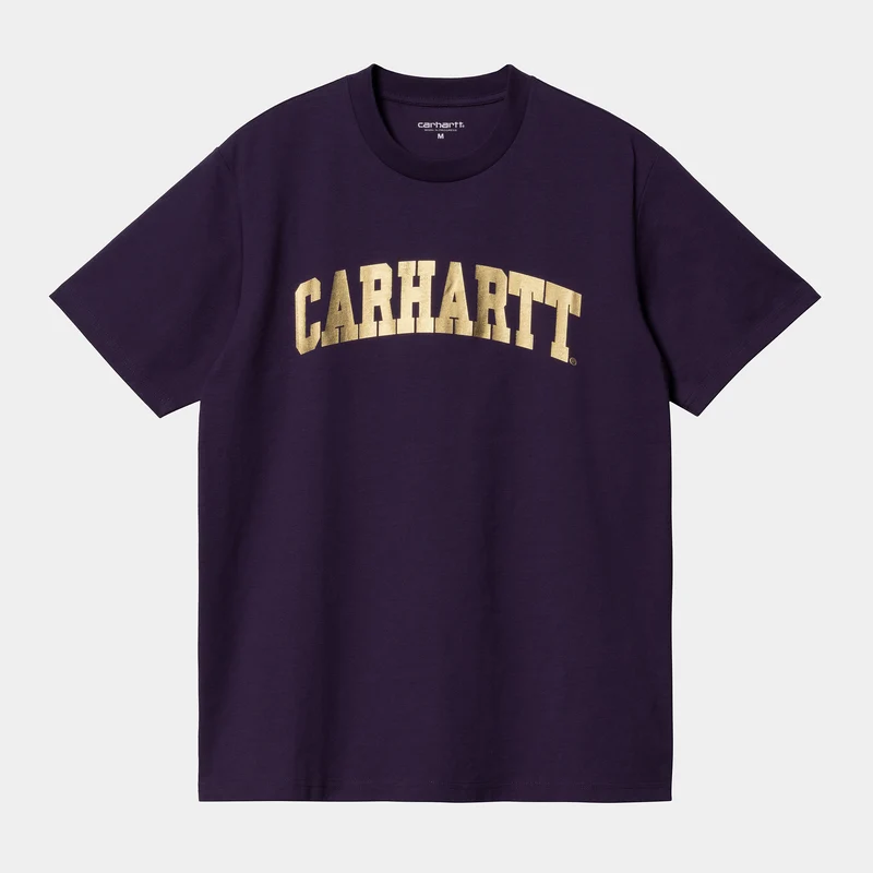 Carhartt WIP Universitet T-shirt för män - Cassis / Guld