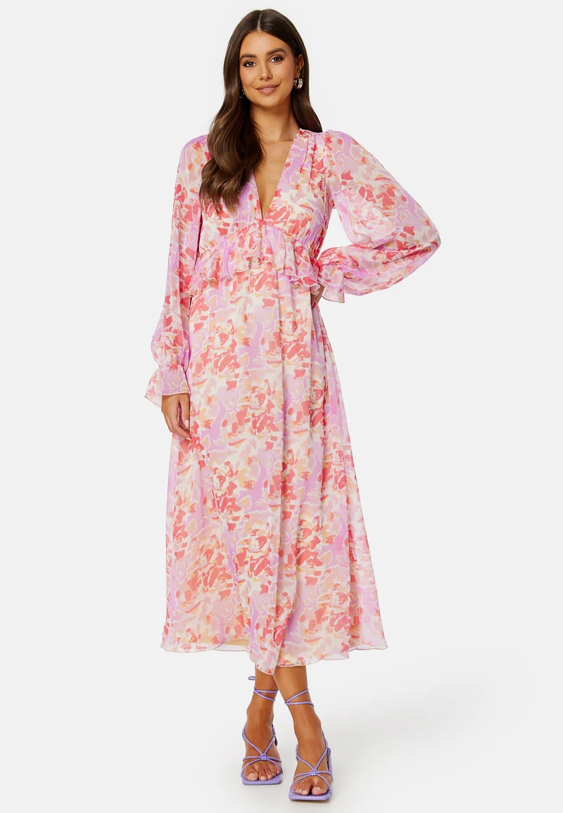 Summer Luxe Frill Midi Dress