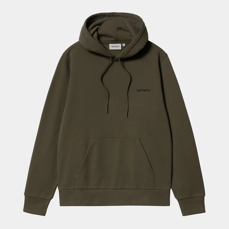 Carhartt WIP Man Script Broderi Sweat Hoodie - Cypress