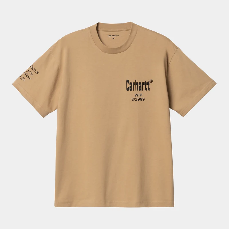 Carhartt WIP Kortärmad ekologisk T-shirt för män för män - Dusty Hamilton Brown