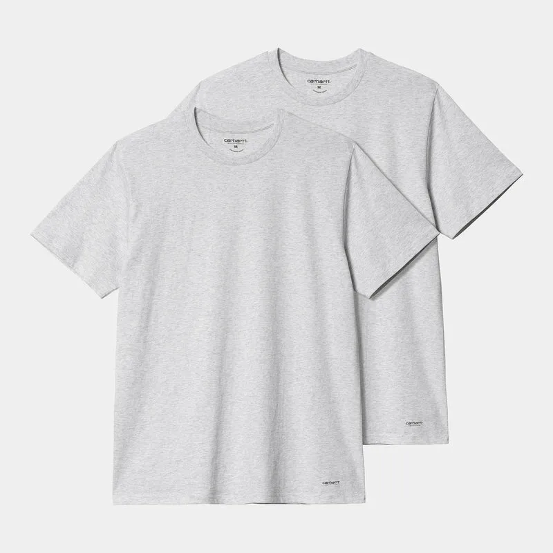 Carhartt WIP Standard T-shirt med rund hals för män (2-pack) - Ash Heather