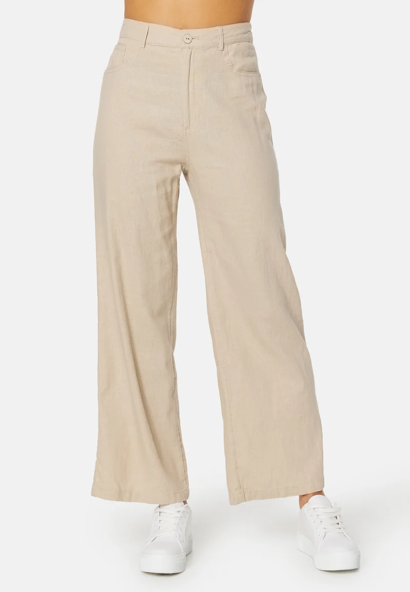 Hope-Caro HW Wide Linen Blend Pant