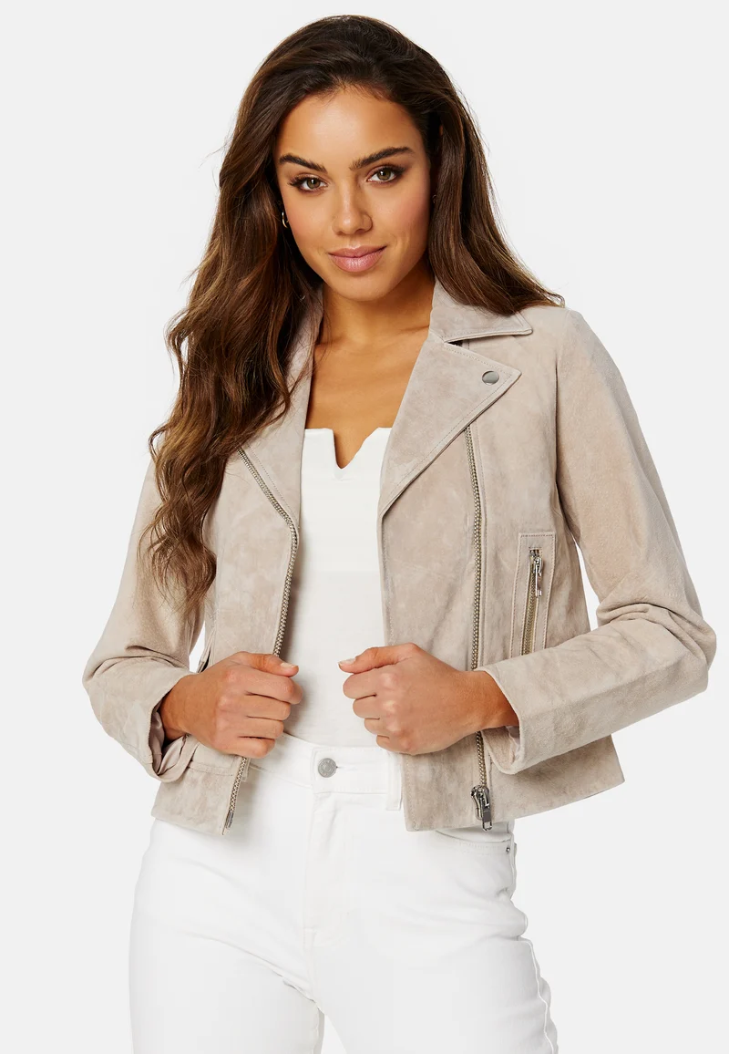 Andrea Suede Biker Jacket