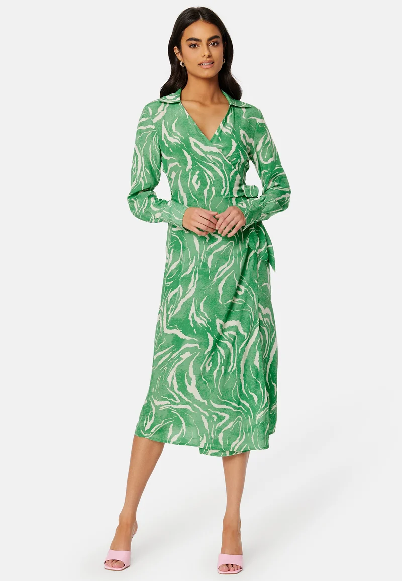 Sirene LS Midi Wrap Dress