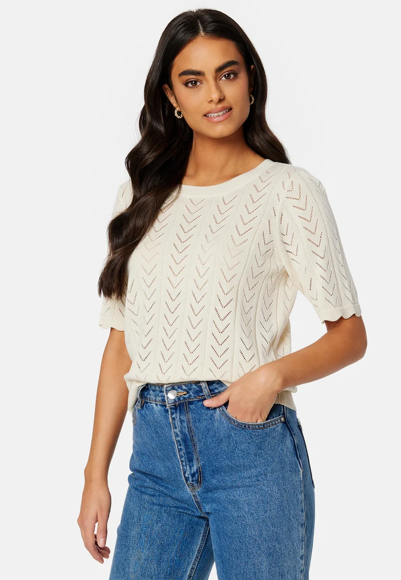Shelley O-Neck 2/4 Knit Top