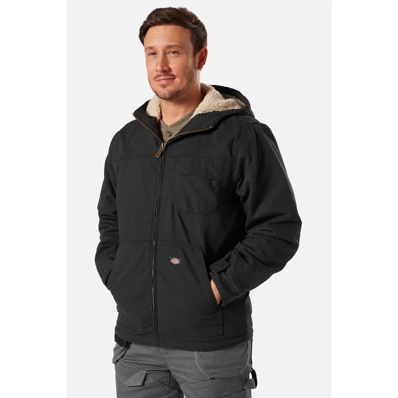 Dickies Herr Sherpa Fodrad Duck Jacka - Svart