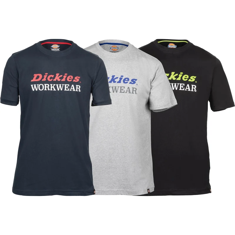 Dickies Rutland grafisk T-shirt för män (3-pack) - Svart