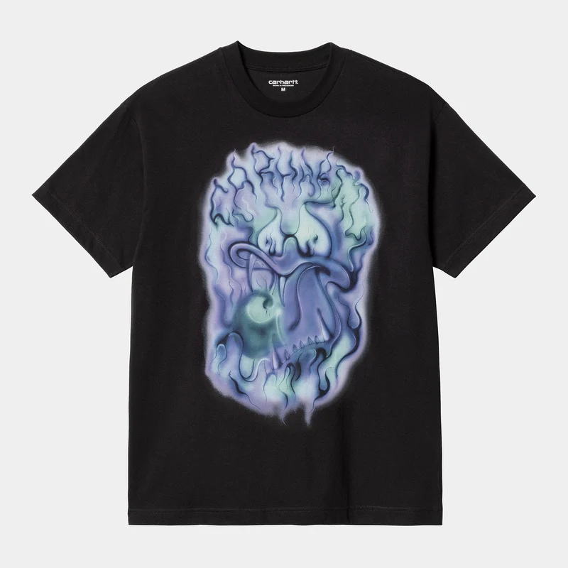Carhartt WIP Herr Babybrush Duck Kortärmad Ekologisk T-shirt - Svart