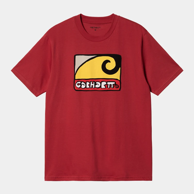 Carhartt WIP Fibo kortärmad ekologisk T-shirt för herr - Cherry