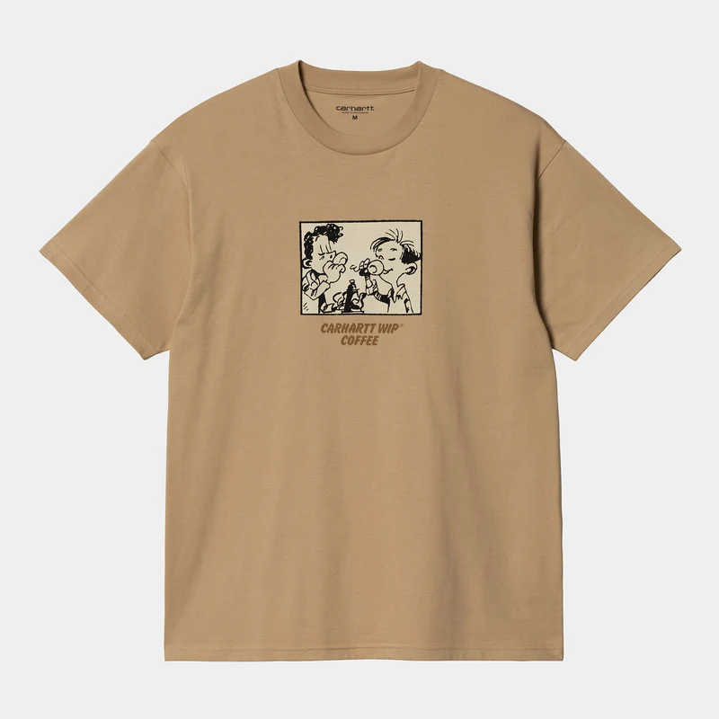 Carhartt WIP Herr Carhartt WIP WIP Coffee Kortärmad Ekologisk T-shirt - Dusty Hamilton Brown