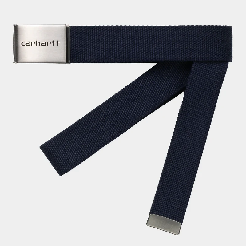 Carhartt WIP Unisex krom Clip-bälte - mörk marinblå
