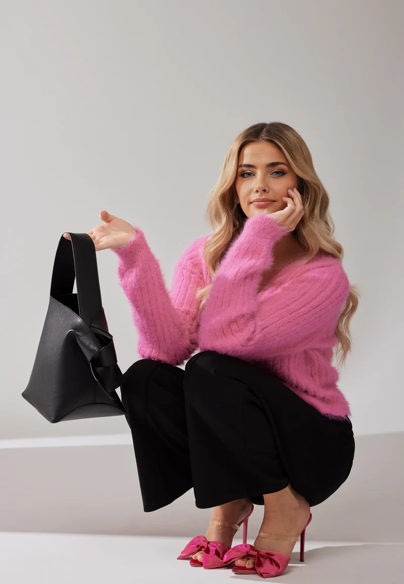 Salmi fluffy knitted cardigan