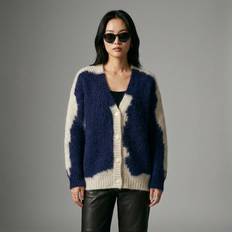 Cardigan Boutonné Mohair