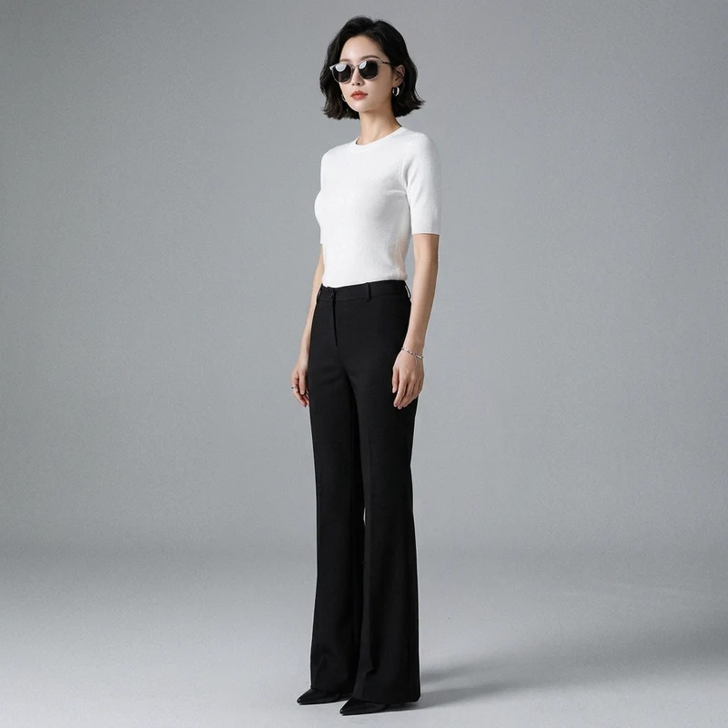 Pantalon Large Décontracté