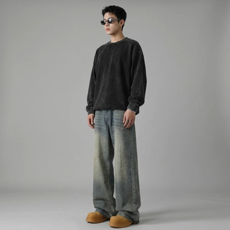 Jean Droit Délavé Streetwear