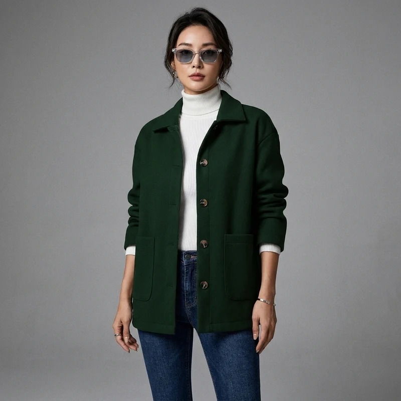 Veste Boutonnée à Poches