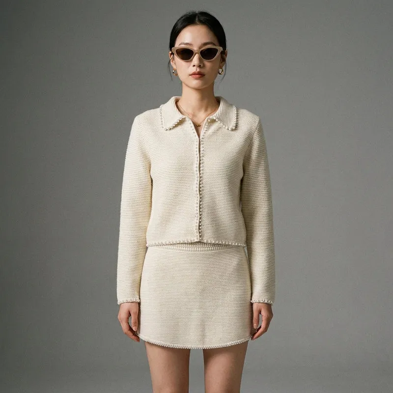 Ensemble Pull Court et Mini-Jupe Plissée
