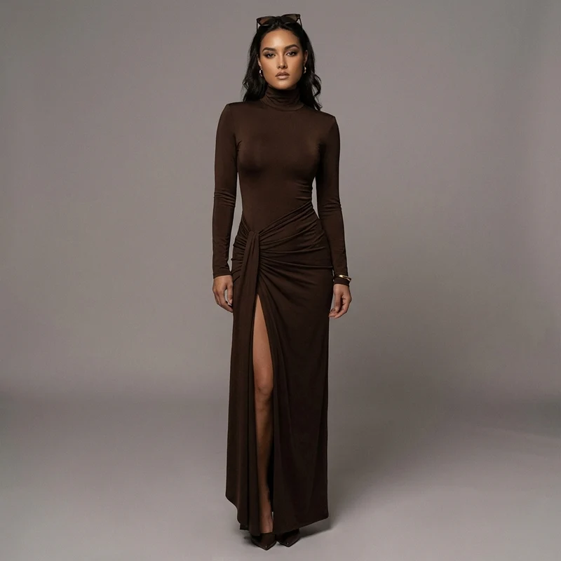 Robe Longue Fendue Élégante