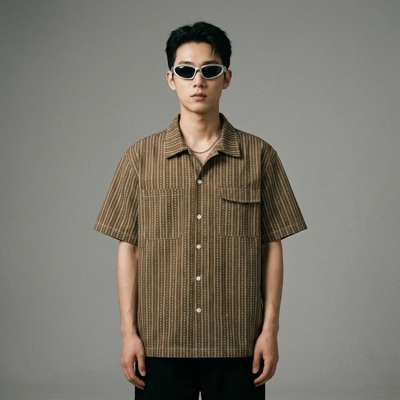Chemise Rayée Loose
