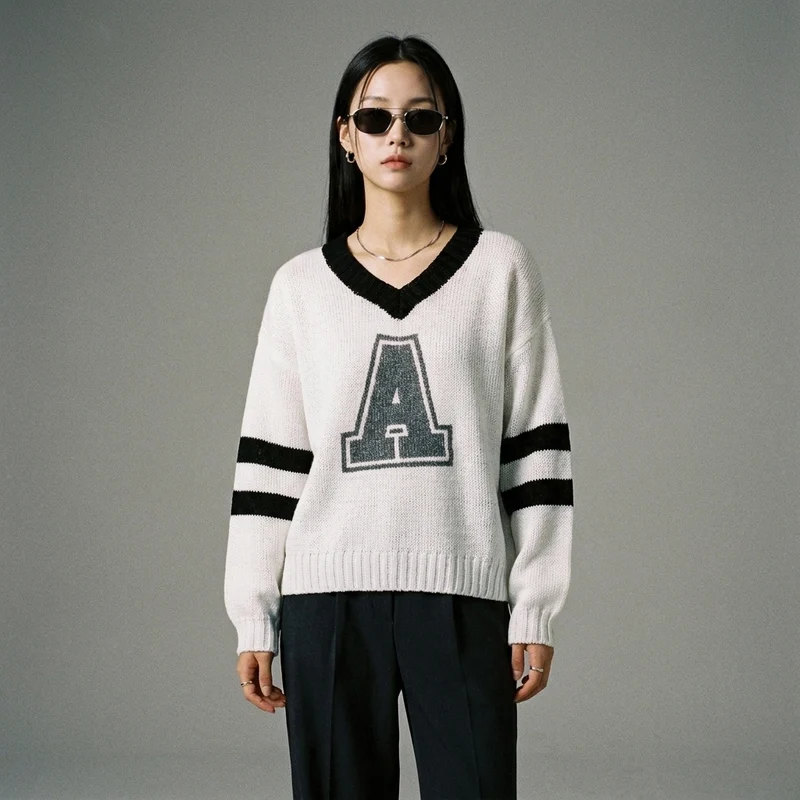 Veste Colorblock Col V Décontractée
