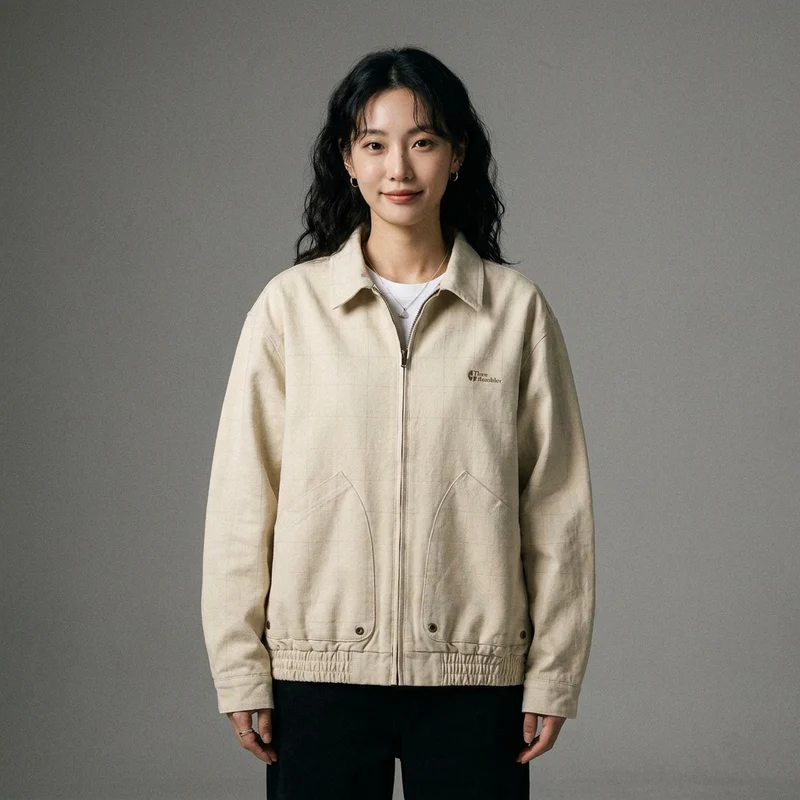 Veste Streetwear Rétro à Carreaux
