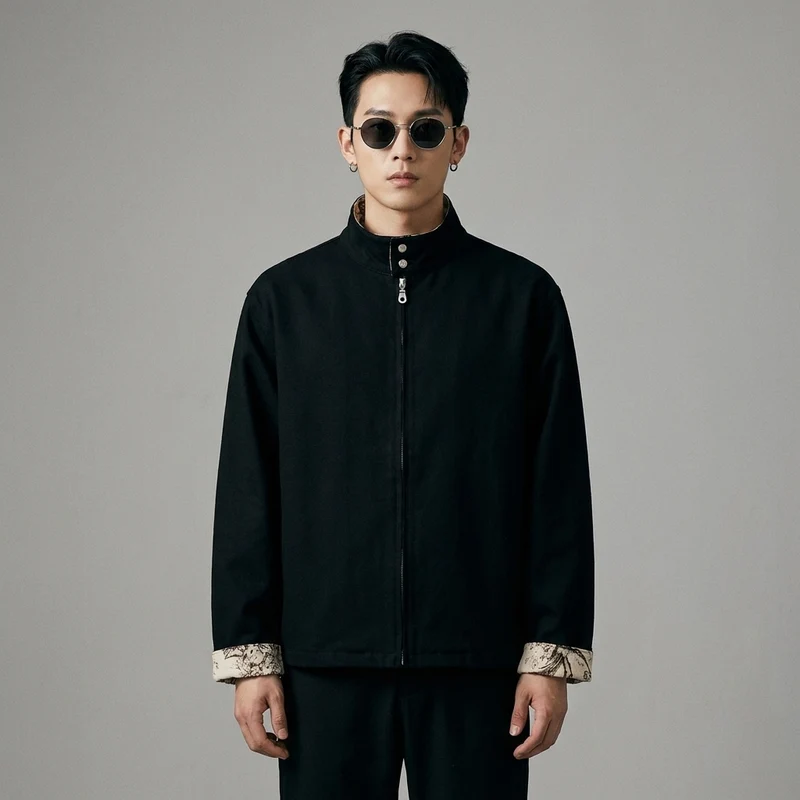 Veste Zippée Rétro Loose