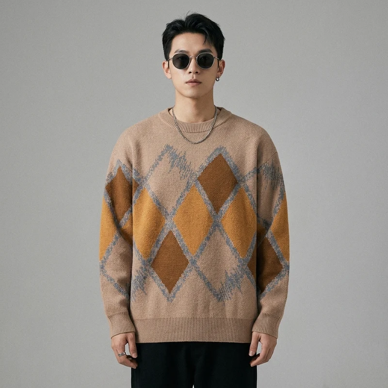 Pull Jacquard Motif Diamant