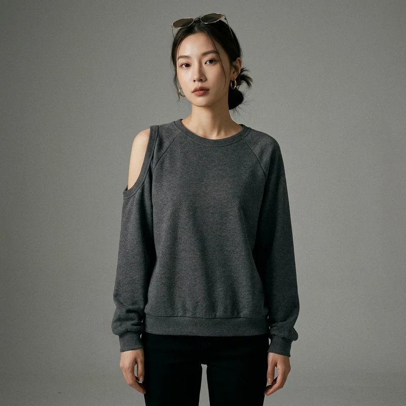 Sweatshirt Épaules Dénudées