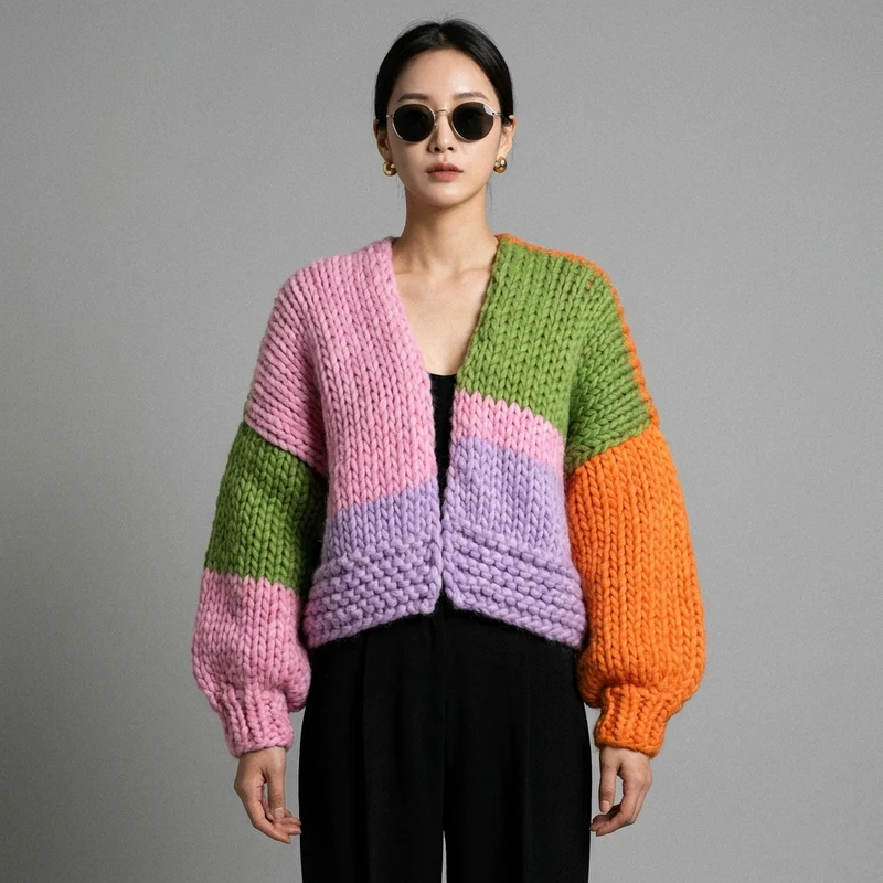 Cardigan Cropped en Mohair