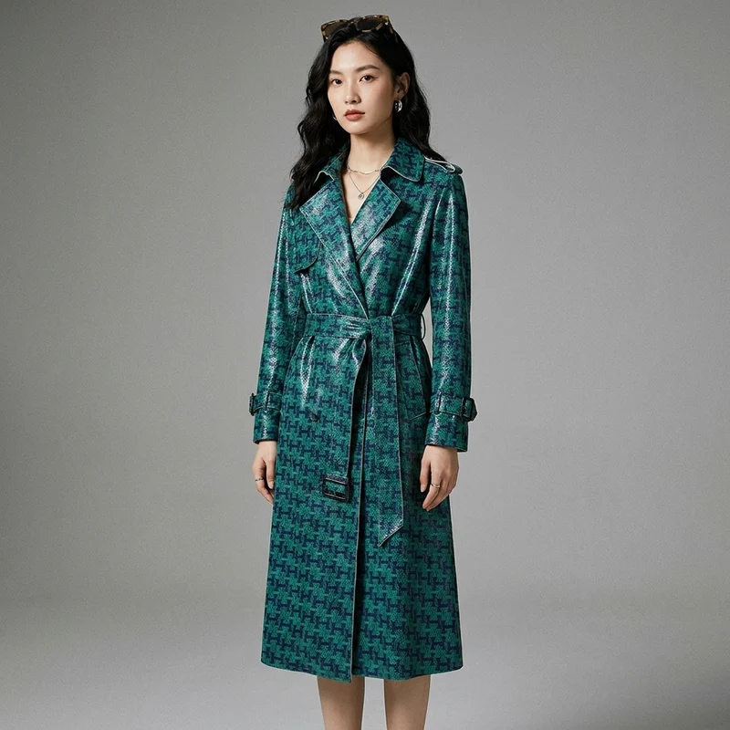 Trench Long Ceinturé Style Coréen