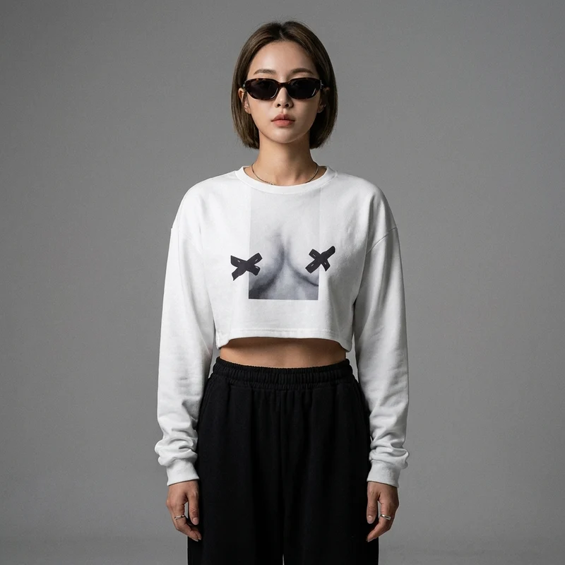 Pull Imprimé Abstrait Oversize