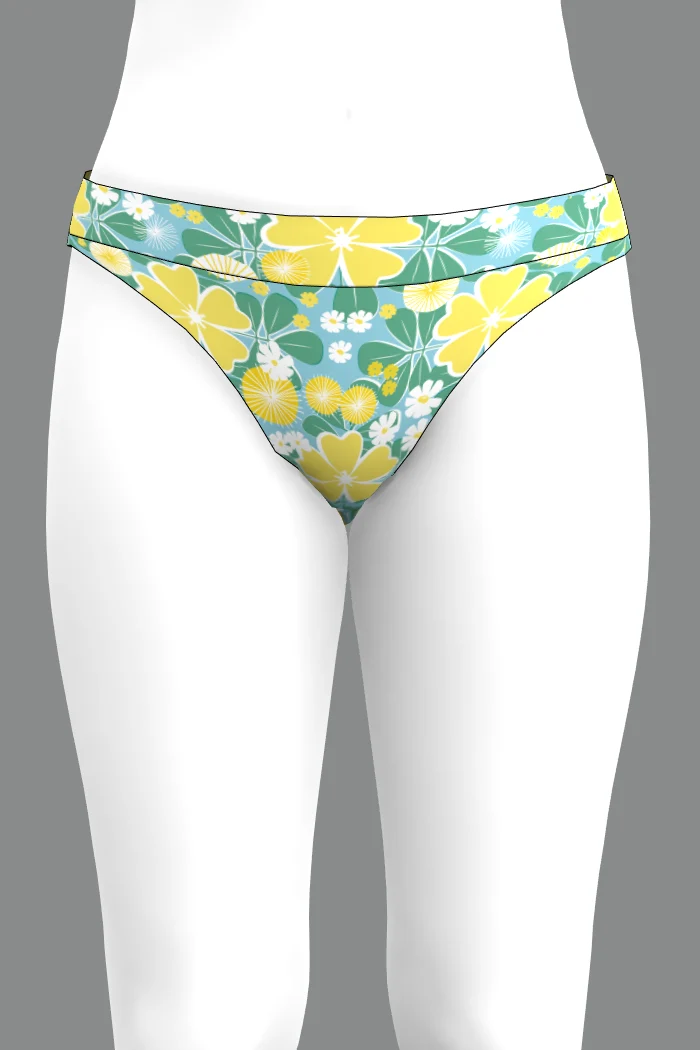 Bianca bikini - Majblomma blue yellow