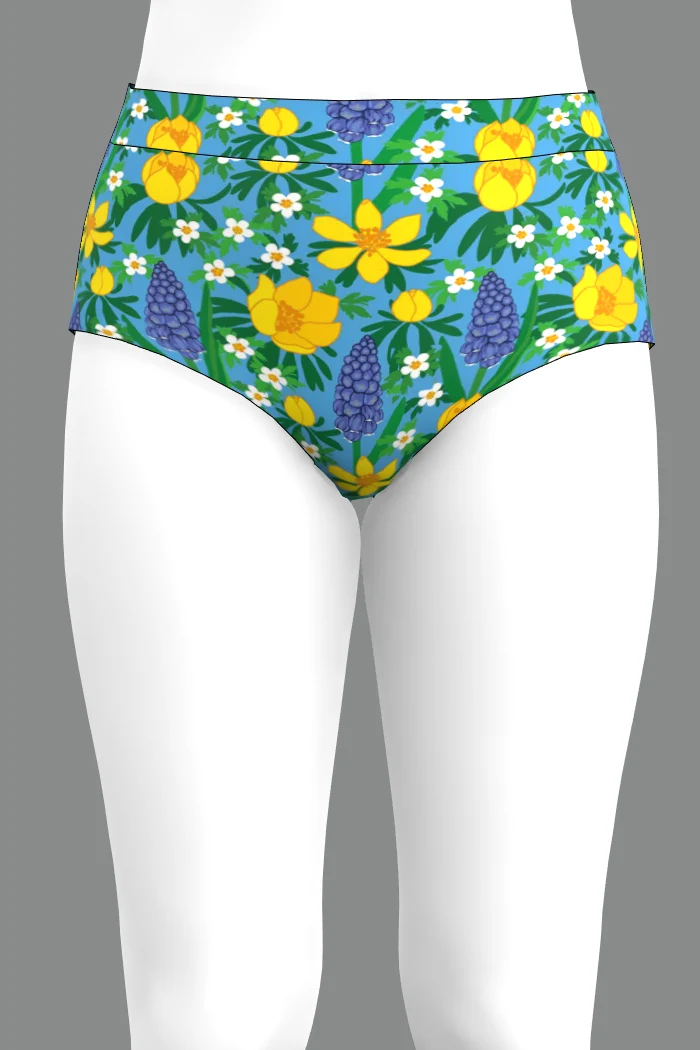 Helena high waist - Vårblommor