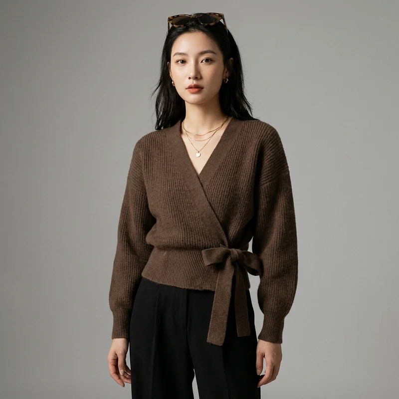 Cardigan Tricoté Col V