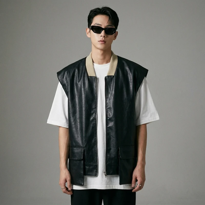 Veste Zippée Décontractée Oversize