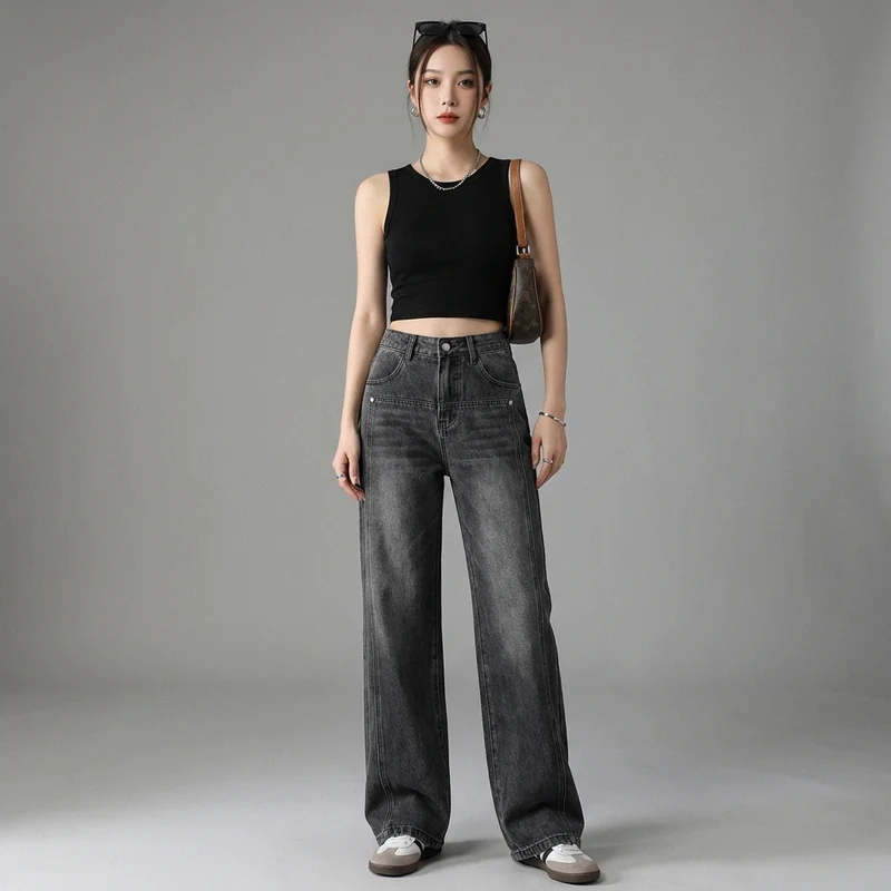 Jean Large Taille Haute