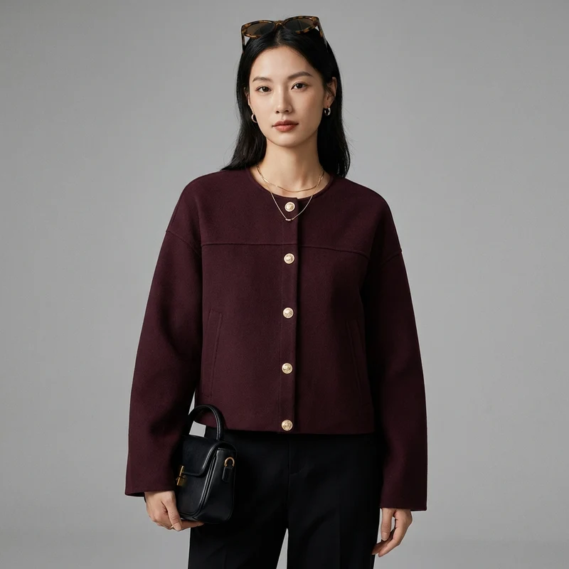 Cardigan Tricoté Col Rond