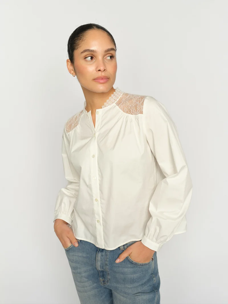 MMInda Cotton Lace Shirt