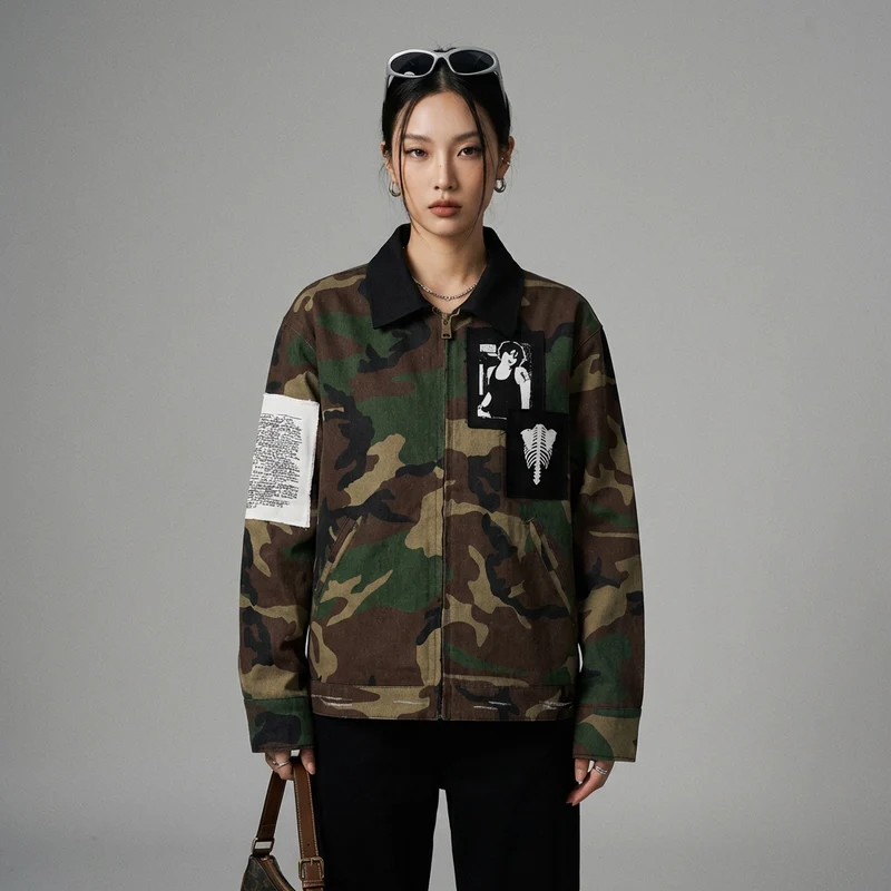 Veste Camouflage Denim Oversize