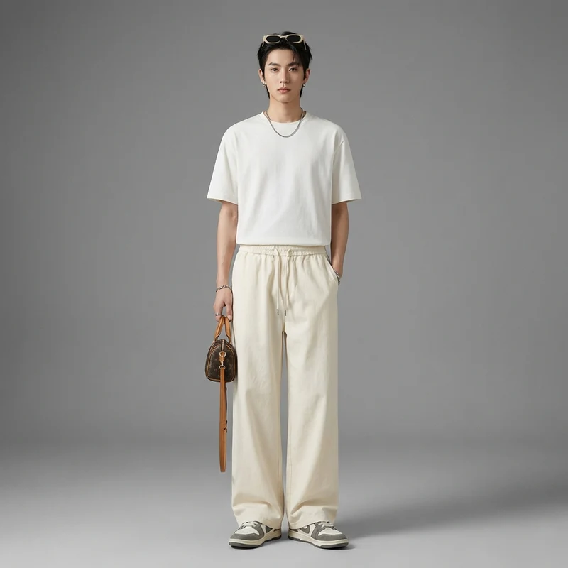 Pantalon Cargo Ample Streetwear