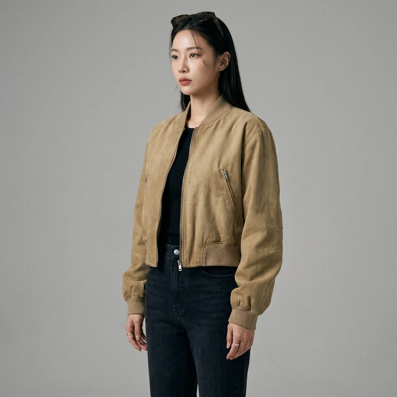 Veste Bomber Effet Délavé