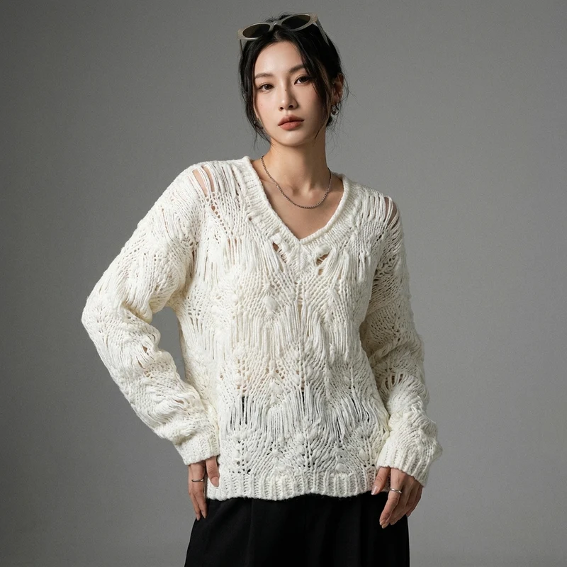 Pull Minimaliste Col V