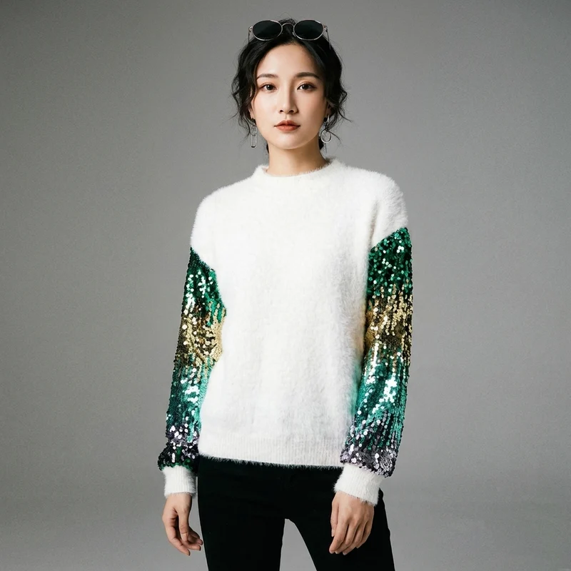Pull Mohair Scintillant