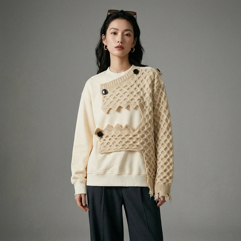 Pull Colorblock Asymétrique