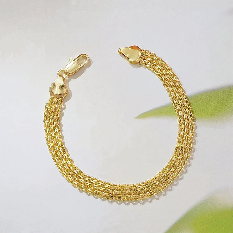 Jewelance™ MeshBangle: Vävda Kopparnät Armband