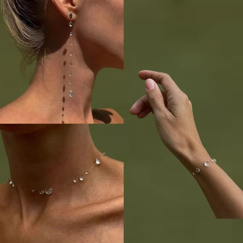 Jewelance™ DewdropJewelry - Elegant Minimalistisk Daggdroppe Smycke Uppsättning
